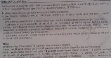 Simulare Bacalaureat clasa a XII-a / Ce subiecte au avut de rezolvat elevii din Constanța - 5