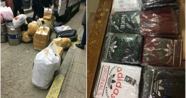 Stire din Eveniment : Sute de bunuri contrafăcute, descoperite de polițiștii  de frontieră