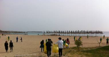 Galerie foto. Sute de kg de deșeuri colectate de voluntari de pe plaja din Mangalia - 3