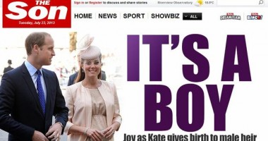 Stire din Actualitate : Nașterea bebelușului regal. Iată ce idee originală a avut tabloidul The SUN