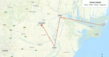 Traseul dronei doborâte de armata română. A survolat mai multe județe