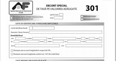 Ultima zi pentru depunerea declarației 301