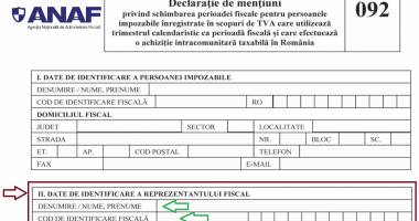 Ultimul termen pentru declarația 092