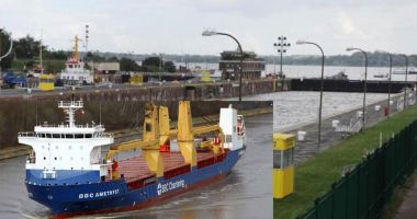 Un cargou a lovit centrul de comandă de pe Canalul Kiel