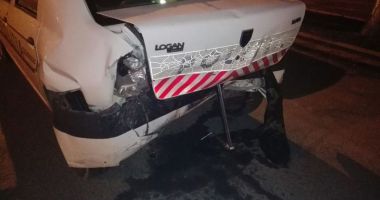 Stire din Eveniment : Un șofer beat  a intrat  în autospeciala  de Poliție