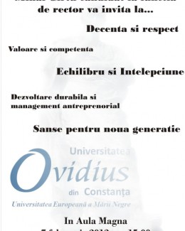 Stire din Cultură-Educație : Alegeri la "Ovidius" / Cine este alături, astăzi, de Mihai Gîrțu