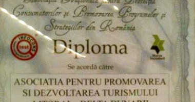 Stire din Economie : Asociația Litoral - Delta Dunării, premiată
