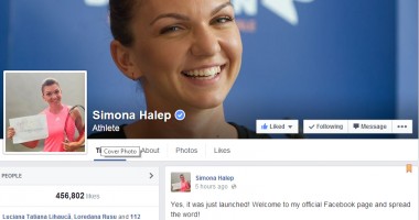 Stire din Sport : Un LIKE pentru Simona Halep. Tenismena are acum pagină de Facebook