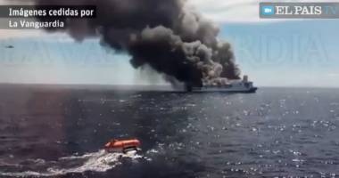 Stire din Actualitate : Alertă în Marea Mediterană. Trei români, printre pasagerii feribotului cuprins de flăcări în largul Insulelor Baleare