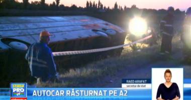 IMAGINI FOTO ȘI VIDEO / Grav accident de autocar pe Autostrada Soarelui! DOI MORȚI, ZECI DE RĂNIȚI / UPDATE - 2