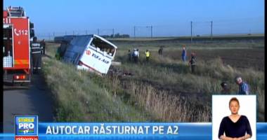 IMAGINI FOTO ȘI VIDEO / Grav accident de autocar pe Autostrada Soarelui! DOI MORȚI, ZECI DE RĂNIȚI / UPDATE - 3