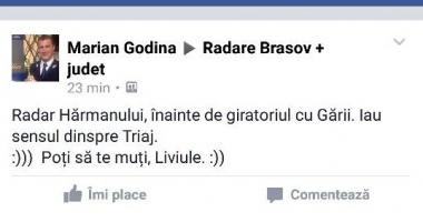 Stire din Eveniment : Marian Godină, polițistul care anunță șoferii unde stă amplasat cu radarul
