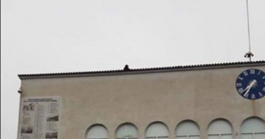 Autoritățile, în alertă! Persoană urcată pe sediul Primăriei amenință că își dă foc - UPDATE