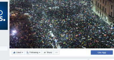 Stire din Eveniment : Euronews, cover pe Facebook o fotografie de la protestele din România