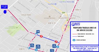 Stire din Social : Atenție, constănțeni! Autobuzul 5 – 40 circulă deviat astăzi. Vezi aici ce traseu are