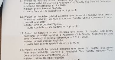 Ședință de CL, la Constanța! Cluburile sportive așteaptă finanțare! UPDATE - 3