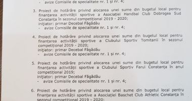 Ședință de CL, la Constanța! Cluburile sportive așteaptă finanțare! UPDATE - 2