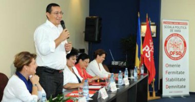 Stire din Politică-Administrație : Victor Ponta, prezent  la Școala de Vară a femeilor  din PSD de la Mamaia
