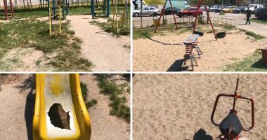 VIDEO / Un gard din plasă A CĂZUT PESTE DOI COPII din Constanța