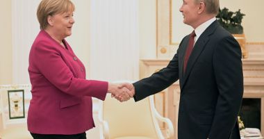 Vladimir Putin și Angela Merkel, discuții la Kremlin despre Iran, Libia și Siria