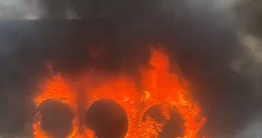 Incendiu puternic pe podul de la Agigea! Un camion a luat foc! - 2