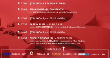 Stire din Actualitate : Programul zilei de luni, 12 ianuarie, de la Antena 3 Constanța