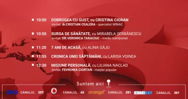 Stire din Actualitate : Programul zilei de sâmbătă, 11 aprilie, de la Antena 3 Constanța
