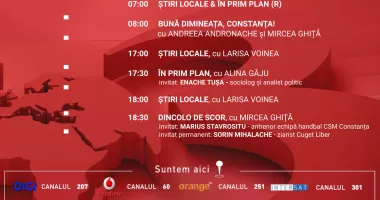 Stire din Actualitate : Programul zilei de luni, 27 aprilie, de la Antena 3 Constanța