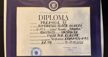 Performanța confirmă excelența! Liceul „Traian”, locul II la etapa națională Made for Europe cu proiectul BOOST21 - 2