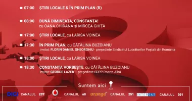 Programul zilei de miercuri, 3 iunie, de la Antena 3 Constanța