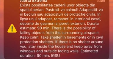 Stire din Eveniment : Mesaj RO-Alert transmis în zona de graniţă cu Ucraina, lângă Tulcea