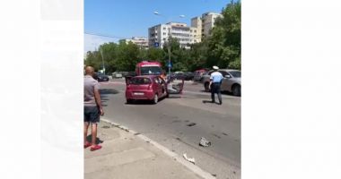 GRAV ACCIDENT RUTIER, pe bulevardul Tomis. Trei victime au ajuns la spital