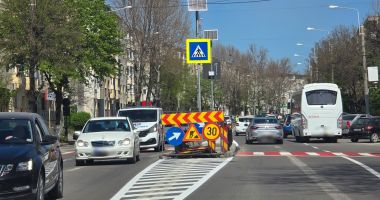 Stire din Social : Un nou scuar median a fost amenajat la trecerea de pietoni situată pe strada Soveja