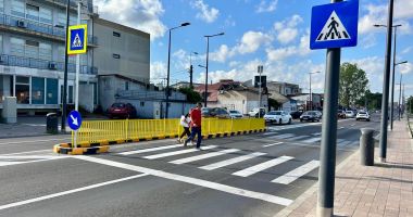 Stire din Social : Un nou scuar median a fost amenajat la trecerea de pietoni de pe Șoseaua Mangaliei