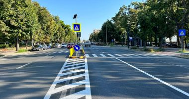 Stire din Social : Treceri mai sigure pentru pietoni. Un nou scuar median pe bulevardul Lăpușneanu