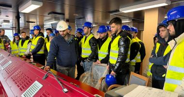 Stire din Cultură-Educație : 40 de studenți ai UMC au urcat la bordul celei mai noi nave construite în Șantierul Naval Constanța