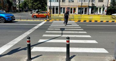 Stire din Social : Trecerea de pietoni de la intersecția cu strada București, amenajată cu un scuar median