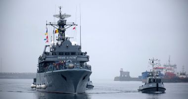 Stire din Eveniment : Puitorul de mine și plase „Viceamiral Constantin Bălescu”, final de misiune în Marea Mediterană