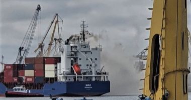 ALERTĂ în Portul Constanţa! Incendiu la o navă din dana 52 - 2