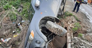 FOTO. Mașină căzută într-o GROAPĂ, pe varianta Constanței - 2