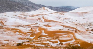 Stire din Actualitate : Imagini ireale: A nins în deșertul Sahara!