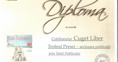 Stire din Cultură-Educație : La Targul Gaudeamus 2013, CUGET LIBER a obținut Trofeul Presei