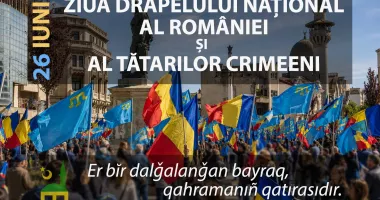 Ziua Drapelului Național al României și Ziua Steagului Tătarilor Crimeeni, marcate împreună la 26 iunie