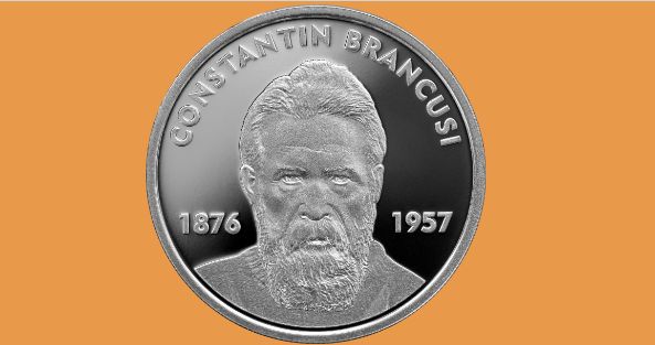 BNR a lansat o monedă din argint dedicată lui Constantin Brâncuşi - 1-1706527400.jpg