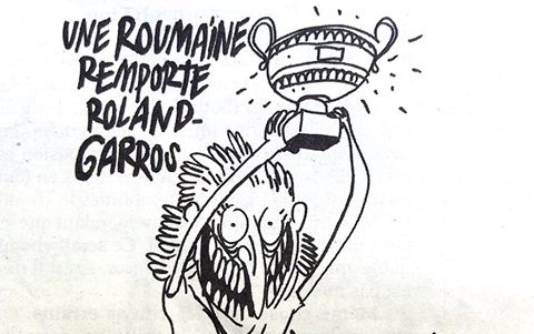 Simona Halep, ironizată de revista franceză Charlie Hebdo: 