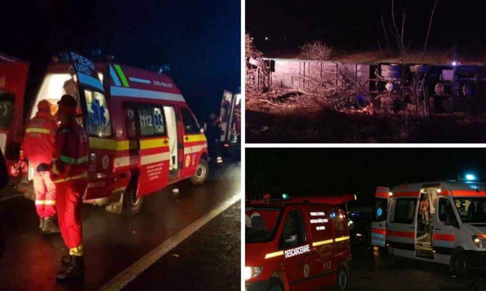 Plan roșu de intervenție: O persoană a murit și 23 au ajuns la spital după ce un autocar care venea din Spania s-a răsturnat pe DN7 - accidentdeautocar1024x614-1540800998.jpg