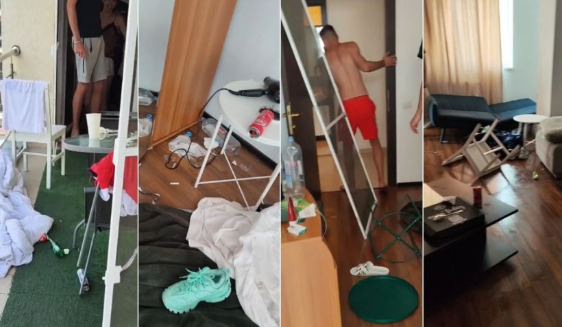 Apartament închiriat în Mamaia, devastat de un grup de tineri: 