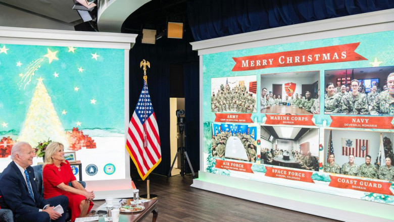 Soldații americani de la Deveselu au luat parte la convorbirea de Crăciun cu Joe Biden - bidensoldatideveselu-1640611629.jpg