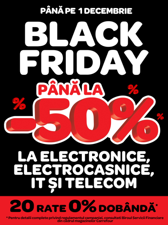 Carrefour sărbătorește BLACK FRIDAY cu reduceri de până la 50% la produse electronice, electrocasnice, IT și telecom - blackfridaylacarrefour-1447254231.jpg