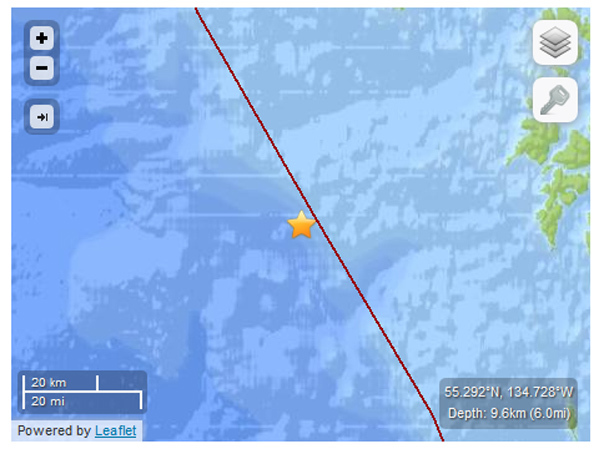 Cutremur cu magnitudinea de moment de 7,7 în largul Alaskăi. Alertă de tsunami în vestul Canadei - cutremur-1357379939.jpg